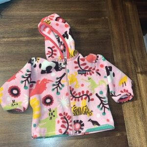 Patagonia Baby ' Multicolor- Animals  Fleece Jacket 18 SUPER CUTE